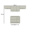 Ver imagem 4 de Cozinha Completa Fineze 6 Portas 4 Gavetas com Tampo 100% MDF Areia Hp - Henn