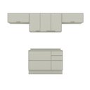 Ver imagem 2 de Cozinha Completa Fineze 6 Portas 4 Gavetas com Tampo 100% MDF Areia Hp - Henn