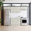 Ver imagem 1 de Cozinha Completa Fineze 6 Portas 4 Gavetas com Tampo 100% MDF Areia Hp - Henn