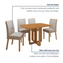 Ver mais imagens de Conjunto Sala de Jantar 4 Lugares Retangular Tampo MDF Mesa Bold com Cadeiras Pés Madeira Jade Bege Amêndoa Clean/Naturale Creme