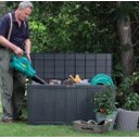 Ver imagem 2 de Baú Multiuso Guarda Tudo de Plástico Sherwood 270l - Grafite