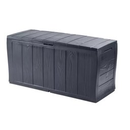 Baú Multiuso Guarda Tudo de Plástico Sherwood 270l - Grafite - 1