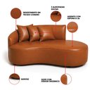 Ver imagem 3 de Sofá 3 Lugares Orgânico 180 Cm Morgan Sintético Pu D03 - D'rossi