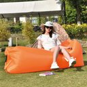 Ver imagem 2 de Sofá de Ar Inflável Camping Bag Saco de Dormir Laranja VG+ VG Plus