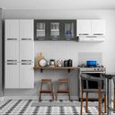 Ver imagem 2 de Armário de Cozinha Aéreo Titanium 3 Portas 52x105cm em Aço e Vidro Grafite