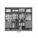 Ver imagem 2 de Guarda Roupa Casal Daymont 8 Portas de Bater 8 Gavetas MDF Castanho-Off White D'Doro Móveis 275cm