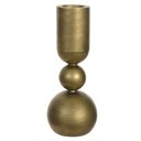 Ver imagem 1 de Porta Velas Decorativo de Metal 36,7x15cm Dourado Florarte Flor Arte