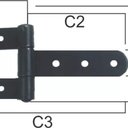 Ver imagem 2 de Dobradiça de Porteira de Aço Pintada Dupla