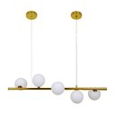 Ver imagem 2 de Lustre Pendente Nitrolux Molecular Lm-002 Dourado G9 Bivolt