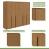 Guarda-roupa 6 Portas 6 Gavetas 100% Mdf Imperatore - 8