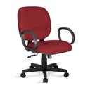 Ver imagem 1 de Cadeira Escritório Plus Size Giratória Relax Tecido:Vermelho