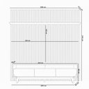 Ver imagem 3 de Rack para Sala com Painel Ripado para Tv 75 Pol Lavine M07 Cinamomo Off White - Lyam Decor