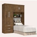 Ver imagem 3 de Guarda-Roupa Solteiro com Cabeceira 4 Portas Cancun