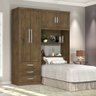 Guarda-Roupa Solteiro com Cabeceira 4 Portas Cancun  - 1
