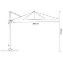 Ver imagem 2 de Ombrelone Redondo Acionamento a Manivela 275cmx365cm Cancun 