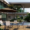 Ver imagem 3 de Ombrelone Redondo Acionamento a Manivela 275cmx365cm Cancun 