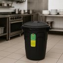 Ver imagem 2 de Lixeira Grande 30 Litros Coleta Seletiva Cesto Lixo Redonda com Tampa Alca Balde Multiuso Organizado