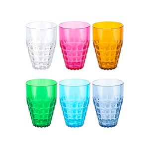 Jogo de 6 Copos Altos em Acrilico Novas Cores Sortidas -510ml - Tiffany -guzzini