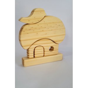 Blocos de Montar Casinha de Madeira. Brinquedo Artesanal e Decoração.