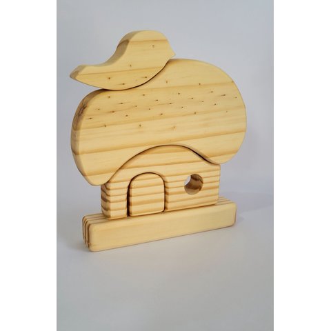 Blocos de Montar Casinha de Madeira. Brinquedo Artesanal e Decoração.