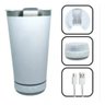 Copo Térmico C/ Caixa de Som Bluetooth 473ml Branco - Quanhe - 3