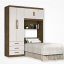 Ver imagem 3 de Guarda-Roupa Solteiro com Cabeceira 4 Portas Cancun 