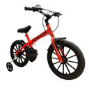 Ver imagem 1 de Bicicleta Infantil Aro 16 com Rodinhas e Buzina Laranja Ravok 3 a 7 Anos