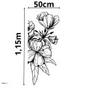 Ver imagem 2 de Adesivo de Parede Flor Preto Minimalista Decoração Ramos