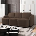 Ver imagem 2 de Sofá Cama para Sala de Estar 3 Lugares 276cm Montserrat K01 Veludo Marrom - Lyam Decor