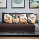 Ver imagem 2 de Kit com 4 Capas para Almofadas Decorativas Folhagem Verde