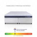 Ver imagem 5 de Conjunto Box Baú Branco Durban Azul Espuma D28 King 193x203x64 - King House