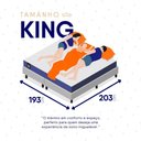 Ver mais imagens de Conjunto Box Baú Branco Durban Azul Espuma D28 King 193x203x64 - King House