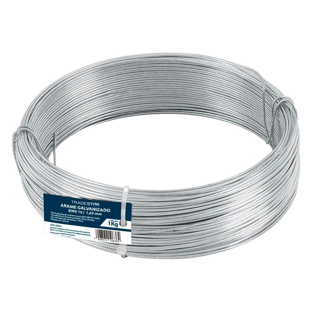 Kit C- 20 Arame Galvanizado Nº16 Bwg 16 Fio 1,65mm Liso 1kg - 3