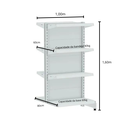 Ver imagem 2 de Gôndola Central Branca 1,00m de Largura x 1,42m de Altura - Amapá - Vermelho1