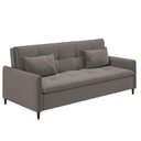 Ver imagem 1 de Sofá Cama Reclinável 3 Lugares e Almofadas Inclusas Multimóveis Cr45239 Bege Bege