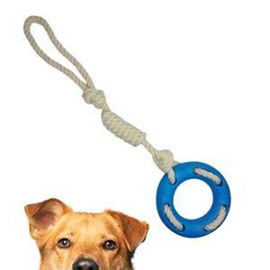 Brinquedo Mordedor de Corda Laço para Cachorro: Azul