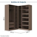 Ver imagem 4 de Guarda-Roupa Planejado de Canto Linear 4 Peças 6 Portas CabeCasa MadeiraOriginals