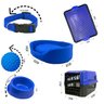 Kit Pet Médio Cama Europa Sanitário Transporte Acessórios - Azul - 3