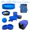 Kit Pet Médio Cama Europa Sanitário Transporte Acessórios - Azul - 2