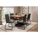 Ver imagem 1 de Mesa Sala Jantar Átria 160cm + 6 Cadeiras Nina Preto Carraro