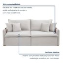 Ver imagem 6 de Sofá Cama Retrátil e Reclinável 2 Lugares Pés Madeira Maciça 200cm Windson Yescasa
