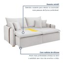 Ver imagem 5 de Sofá Cama Retrátil e Reclinável 2 Lugares Pés Madeira Maciça 200cm Windson Yescasa