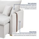 Ver imagem 7 de Sofá Cama Retrátil e Reclinável 2 Lugares Pés Madeira Maciça 200cm Windson Yescasa