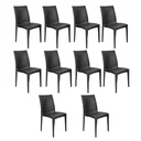 Ver imagem 1 de Kit 10 Cadeiras Rattan Preto