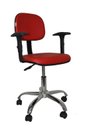 Ver imagem 1 de Cadeira Secretaria Bolt Cr com Braco Regulavel - Couro Sintetico Corano - Vermelho