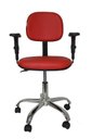 Ver imagem 2 de Cadeira Secretaria Bolt Cr com Braco Regulavel - Couro Sintetico Corano - Vermelho