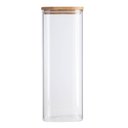 Ver imagem 1 de Pote Hermético de Vidro 1,9l Borea Oikos 25cm Tampa de Bambu Porta Mantimentos Espaguete