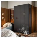 Ver mais imagens de Guarda Roupa Casal 4 Portas 2 Gavetas 90cm Panama Preto