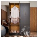 Ver imagem 7 de Guarda Roupa Casal 4 Portas 2 Gavetas 90cm Panama Preto