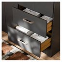 Ver imagem 5 de Guarda Roupa Casal 4 Portas 2 Gavetas 90cm Panama Preto